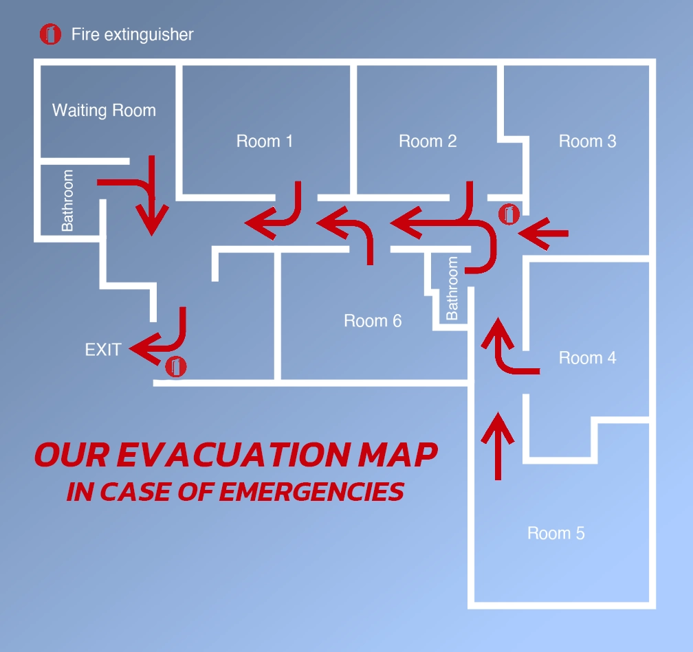 THC Sapporo Evacuation Map